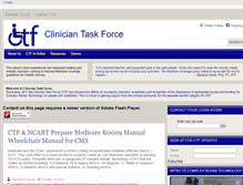Tablet Screenshot of cliniciantaskforce.us